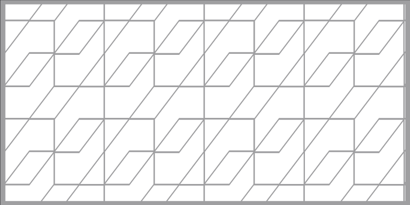 Geometric white square pattern geometric rugs - TenStickers