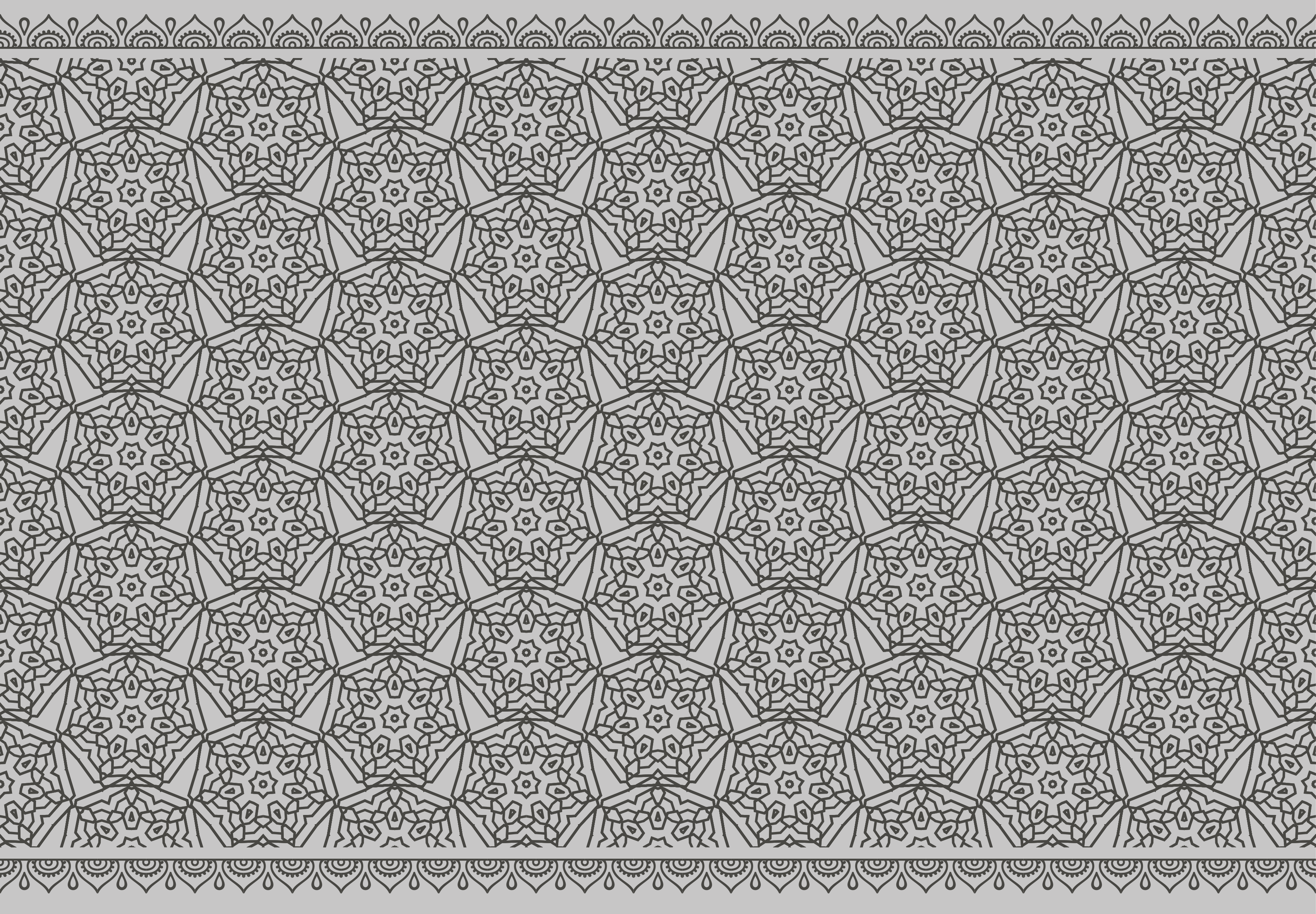 Abstract arabic tile style  geometric vinyl rug - TenStickers