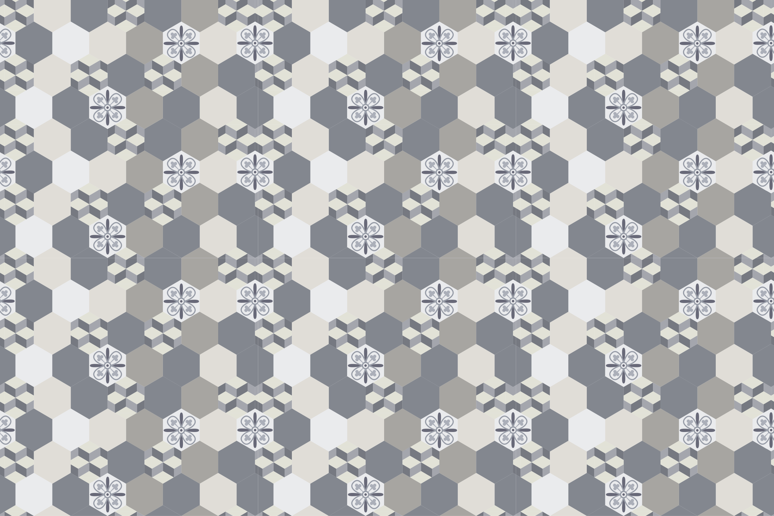 Geometric Tile tile carpet - TenStickers