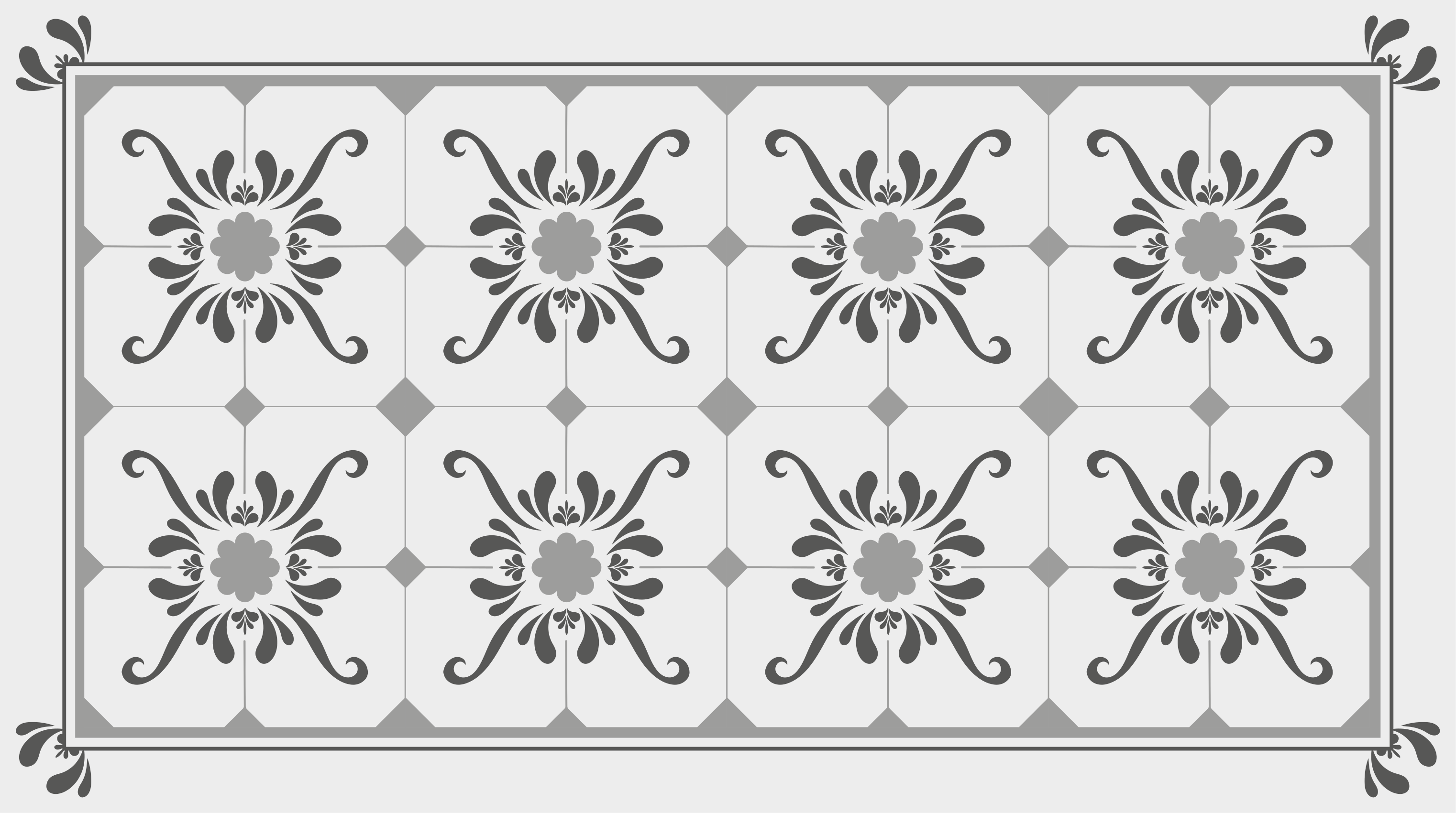 Ornamental Symmetry tile carpet - TenStickers