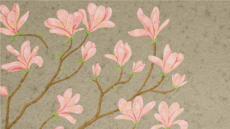 Vintage style Magnolia vintage rug - TenStickers