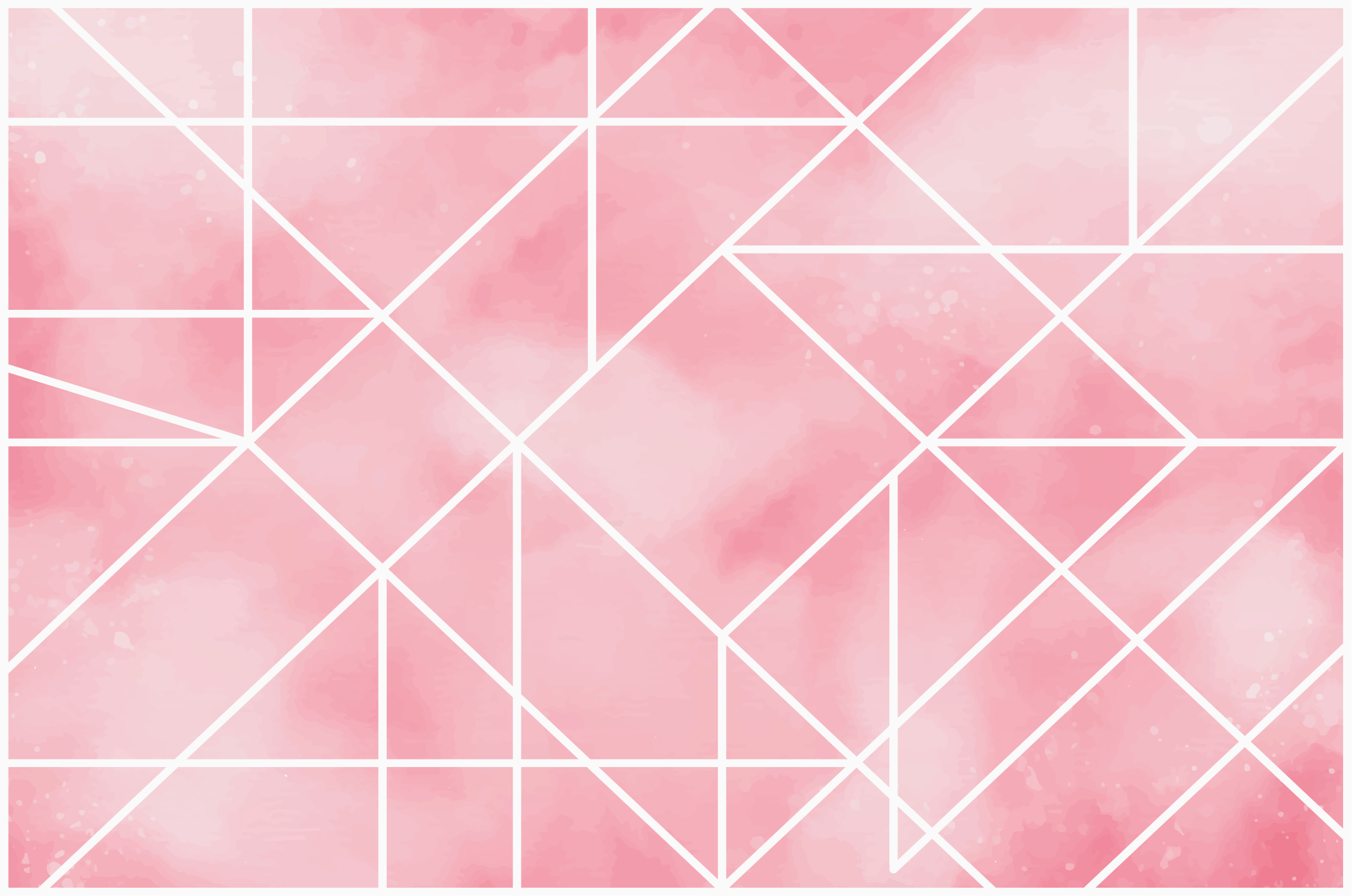 Geometric Pink Pattern geometric rug - TenStickers