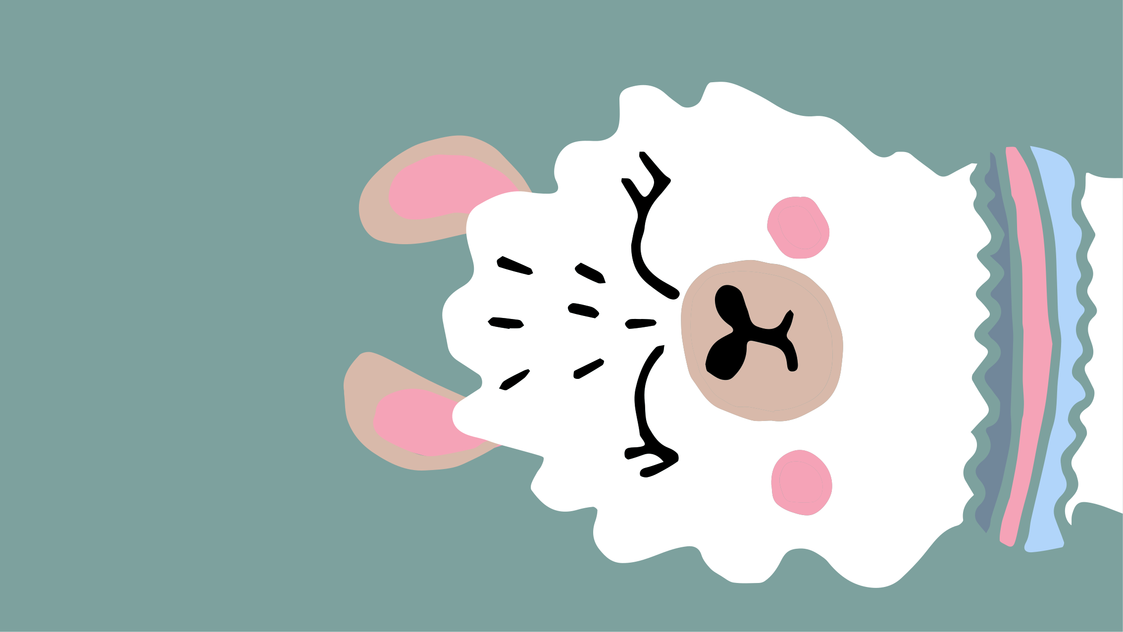 Lamb Illustration kids rug - TenStickers