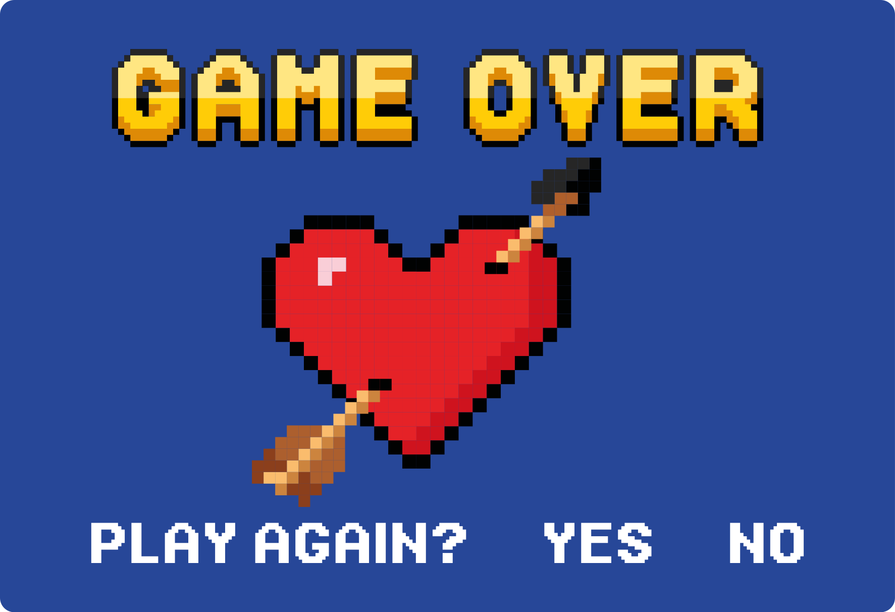 Pixelated Heart Game Over custom rug - TenStickers