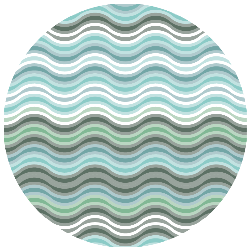 Scandinavian waves Nordic rug - TenStickers