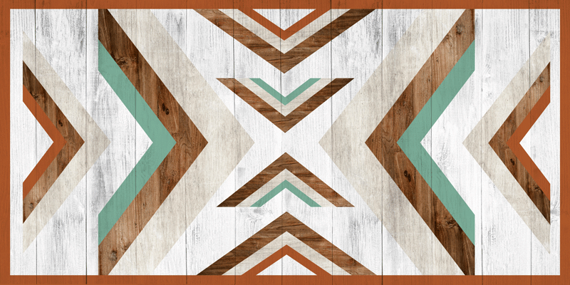 Chevron wooden texture bedroom vinyl rug - TenStickers