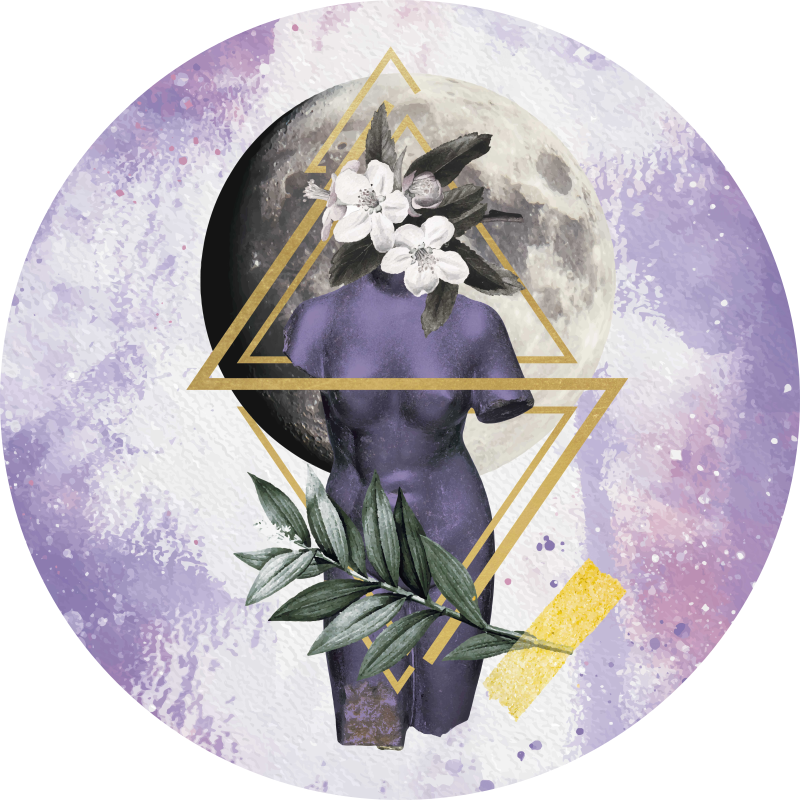 Digital collage modern rug - TenStickers