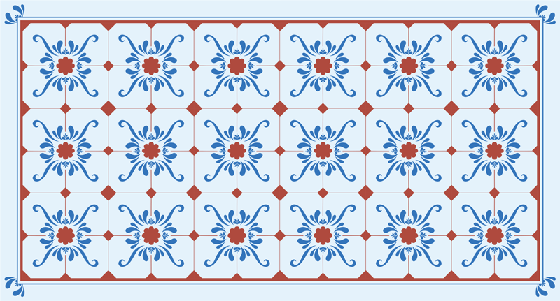 Ornamental Tile tile carpet - TenStickers