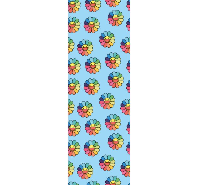 Cheerful Flower Pattern nursery room wallpaper - TenStickers