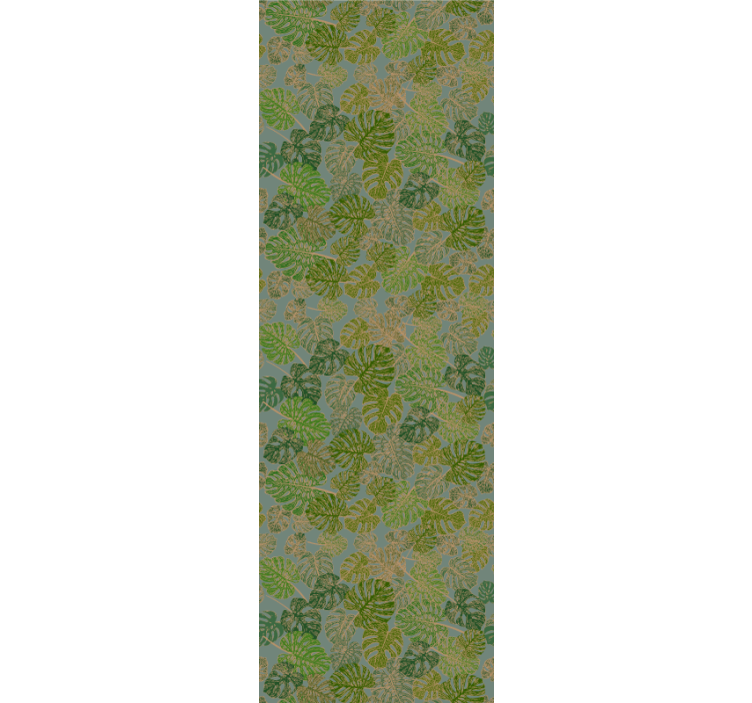 Monstera green motif leaves wallpaper - TenStickers