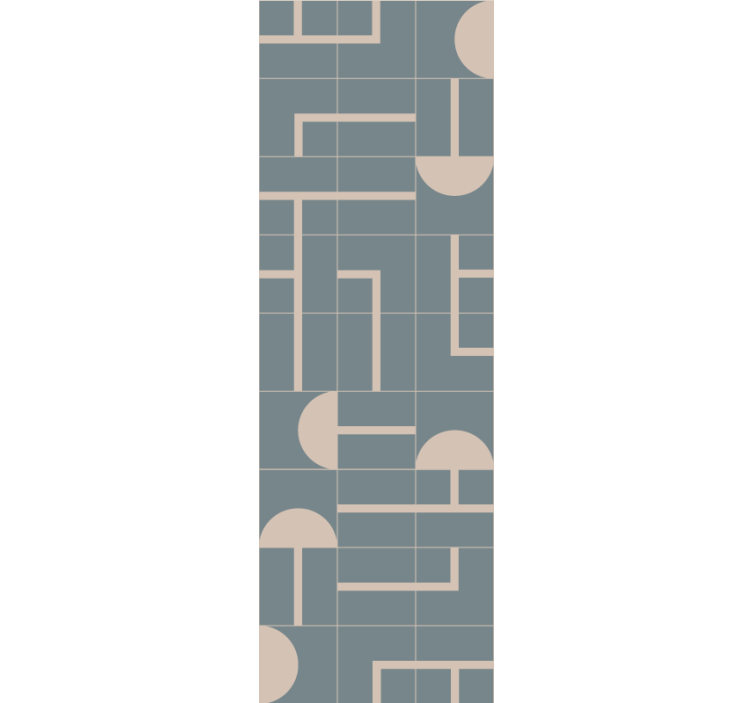 Beige stylish shapes wallpaper geometric - TenStickers