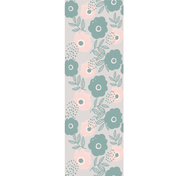 Soft patterns floral wallpaper - TenStickers