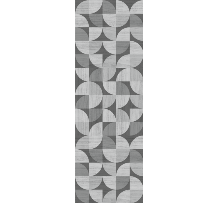 Grey abstract curved shapes wallpaper geometric - TenStickers