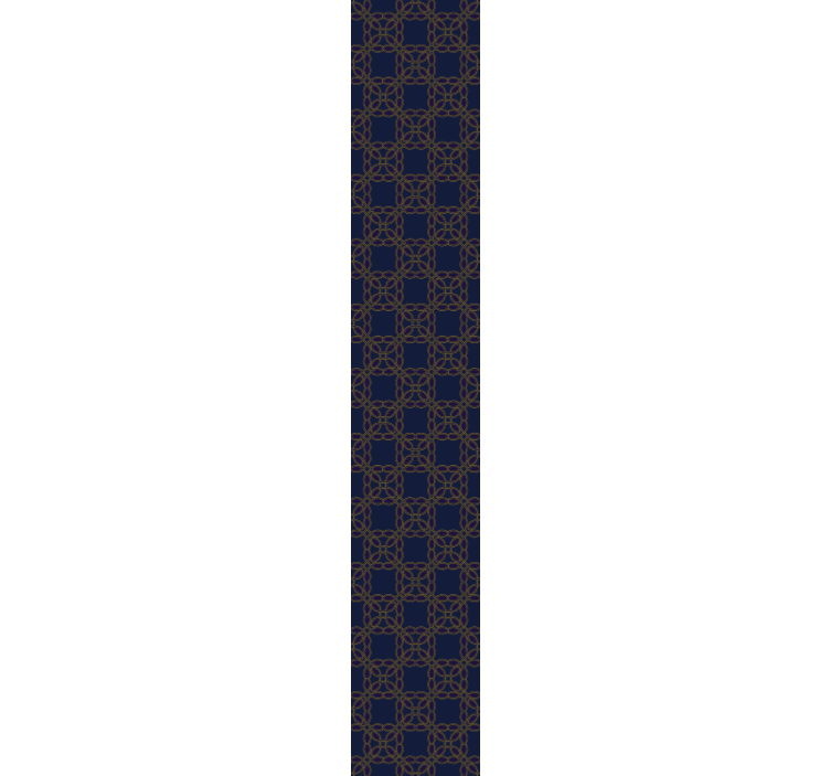 Navy Geometric Elegance ornamental wallpaper - TenStickers