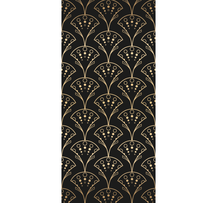 Elegant golden shapes contemporary wallpaper - TenStickers