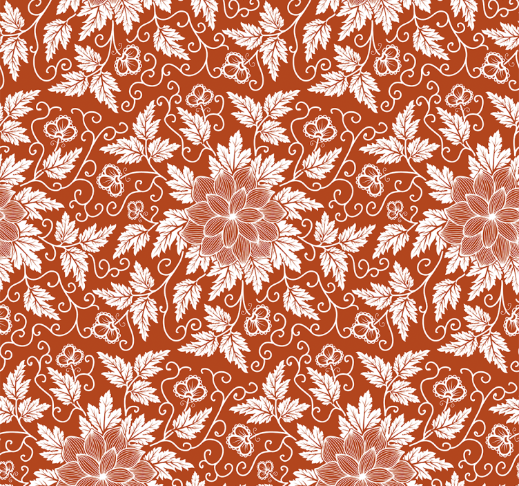 Charming beige display floral wallpaper - TenStickers