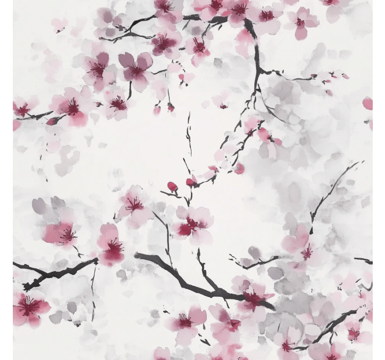 Blush cherry blossom wall covering bathroom wallpaper - TenStickers