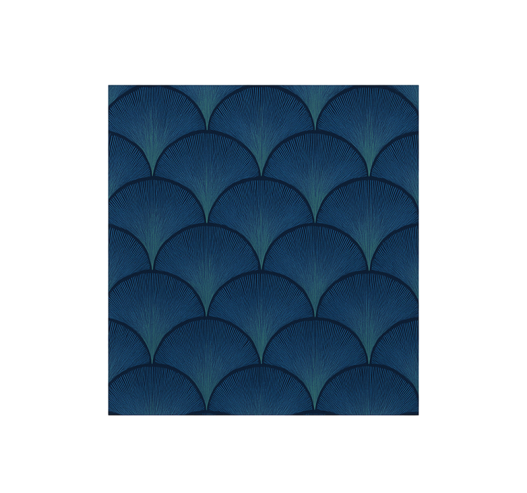 1920's Art Déco blue fans retro wallpaper - TenStickers