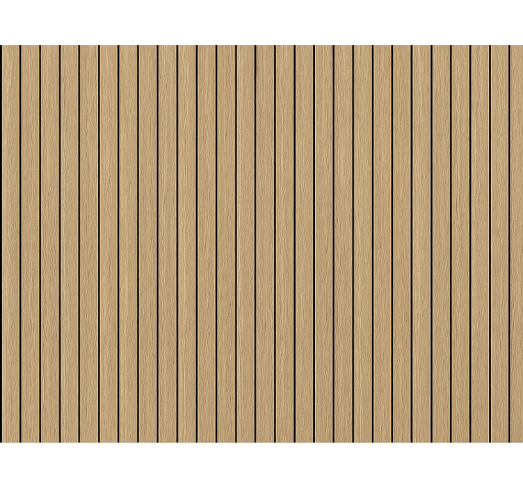 Vertical wood slats living area wallpaper - TenStickers