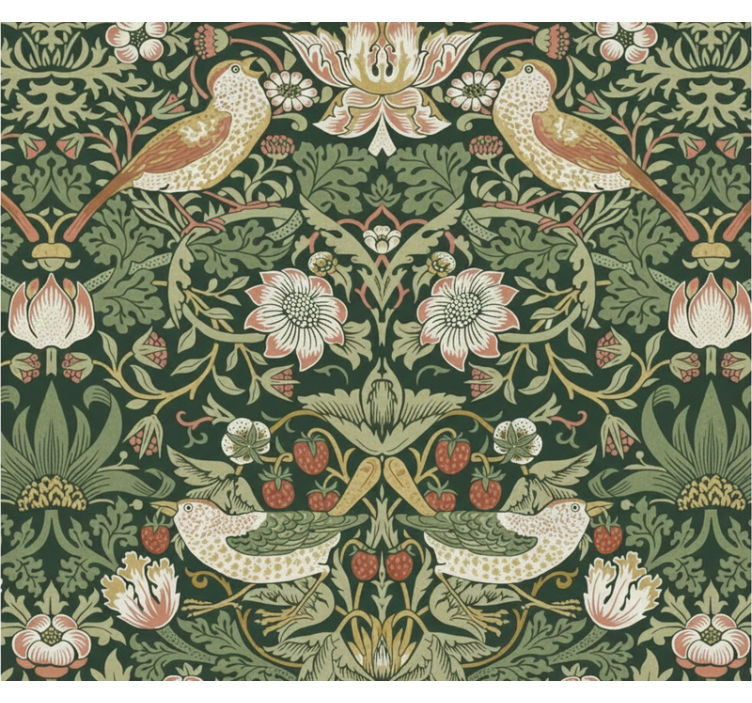Birds in wallpaper morris style avian design - TenStickers