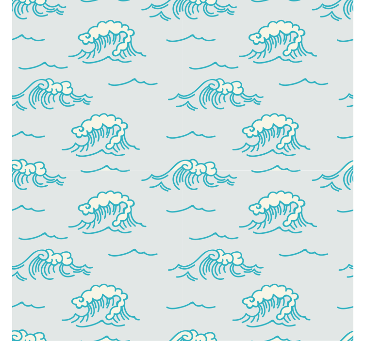 Nature wallpaper waves pattern design - TenStickers