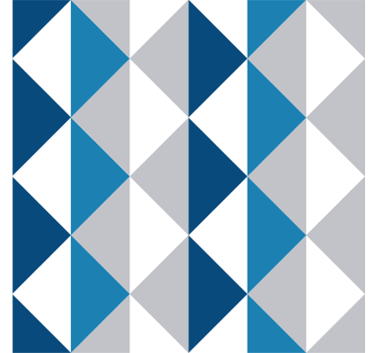 Triangles wallpaper in classic blue design - TenStickers