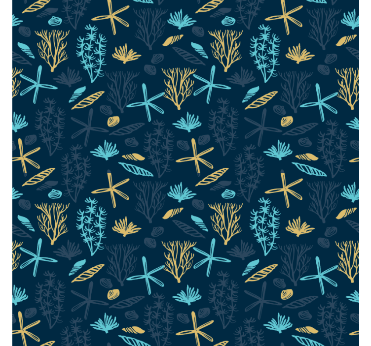 Wall paper in bedroom colorful underwater design - TenStickers