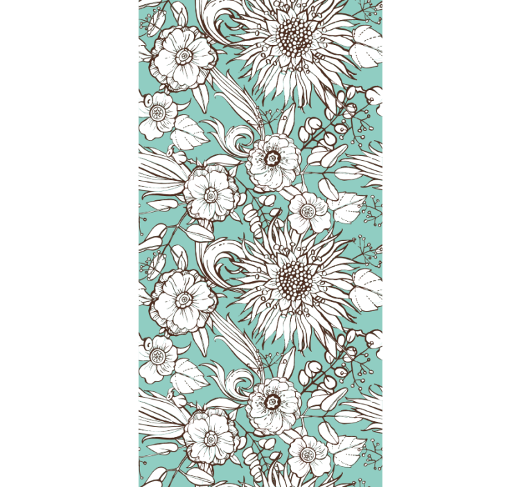 Wall paper in bedroom sunflower design - TenStickers
