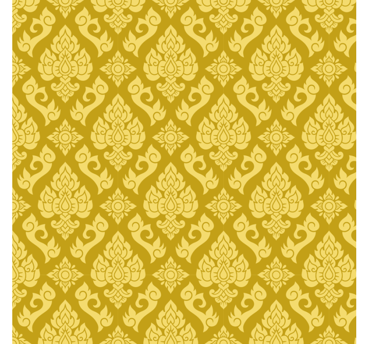 Ornamental wallpaper with intricate floral design - TenStickers