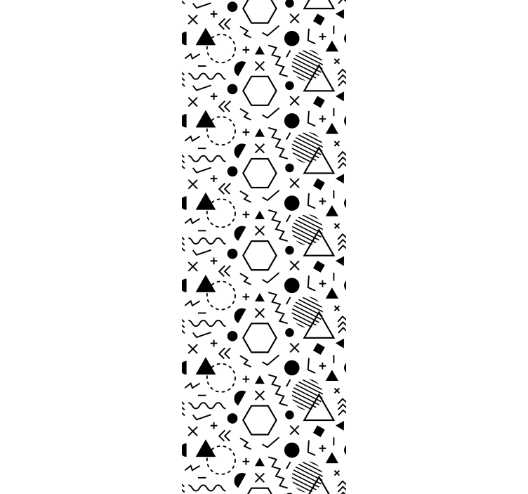 Ornamental wallpaper with bold abstract shapes - TenStickers
