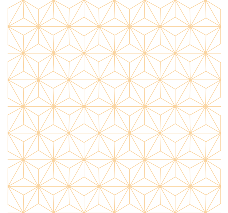 Living area wallpaper in white and gold lines - TenStickers