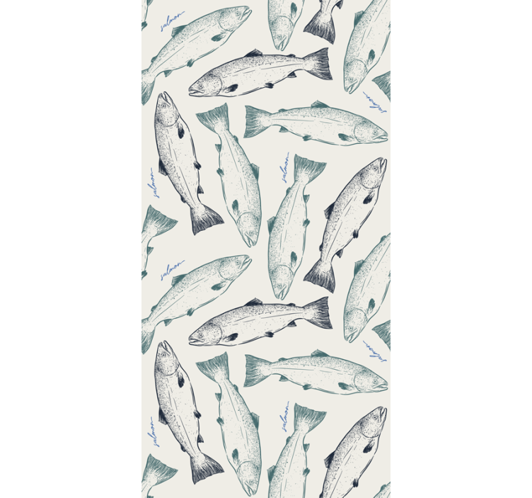 Salmon fish animals wallpaper - TenStickers