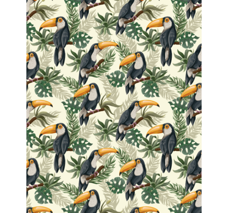 Animals wallpaper jungle toucans - TenStickers