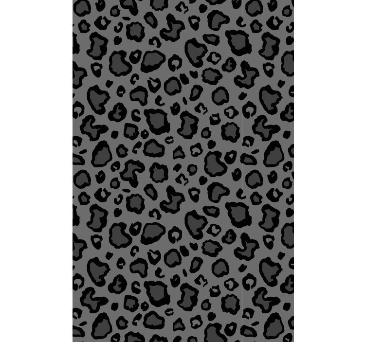 Animals wallpaper dark gray and black leopard pattern - TenStickers