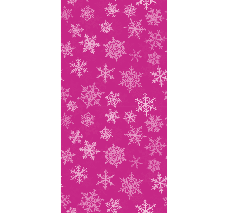 Wall paper in bedroom pink snowflakes design - TenStickers