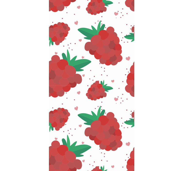Berries watercolor with stains pattern wall paper in bedroom - TenStickers