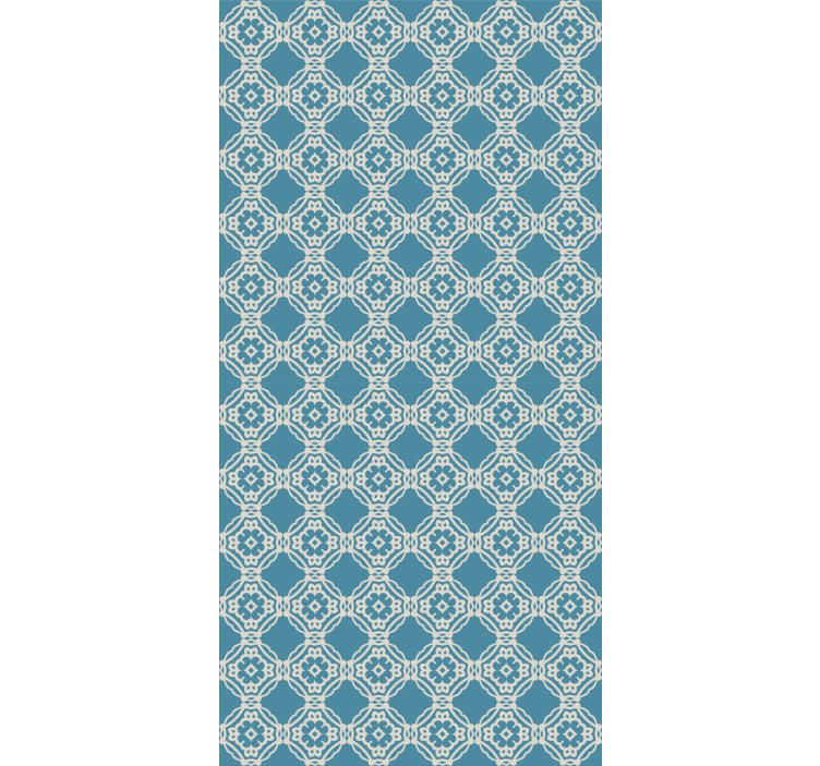 Wall paper in bedroom with intricate geometric design - TenStickers