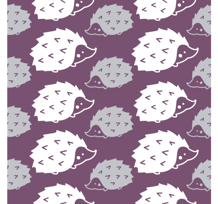 Wall paper in bedroom with adorable hedgehog motif - TenStickers