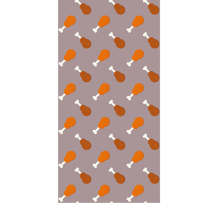 Animals wallpaper featuring seamless chicken leg pattern - TenStickers
