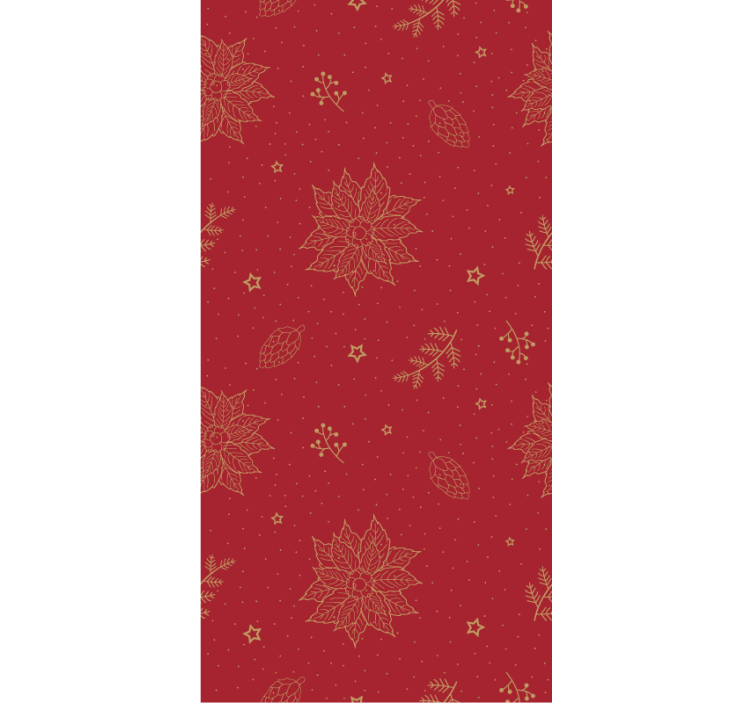 Holiday christmas wallpaper vintage floral design - TenStickers