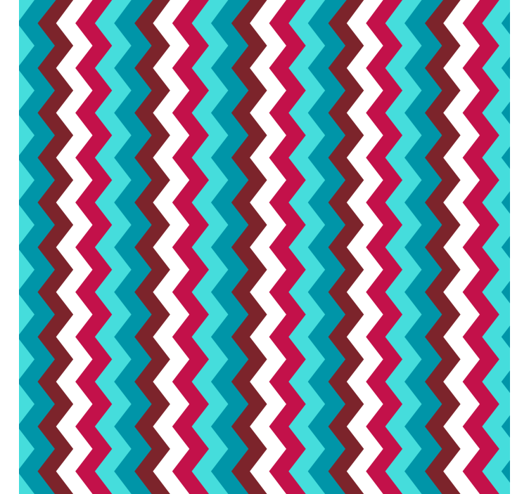 Wallpaper geometric zigzag wave design - TenStickers