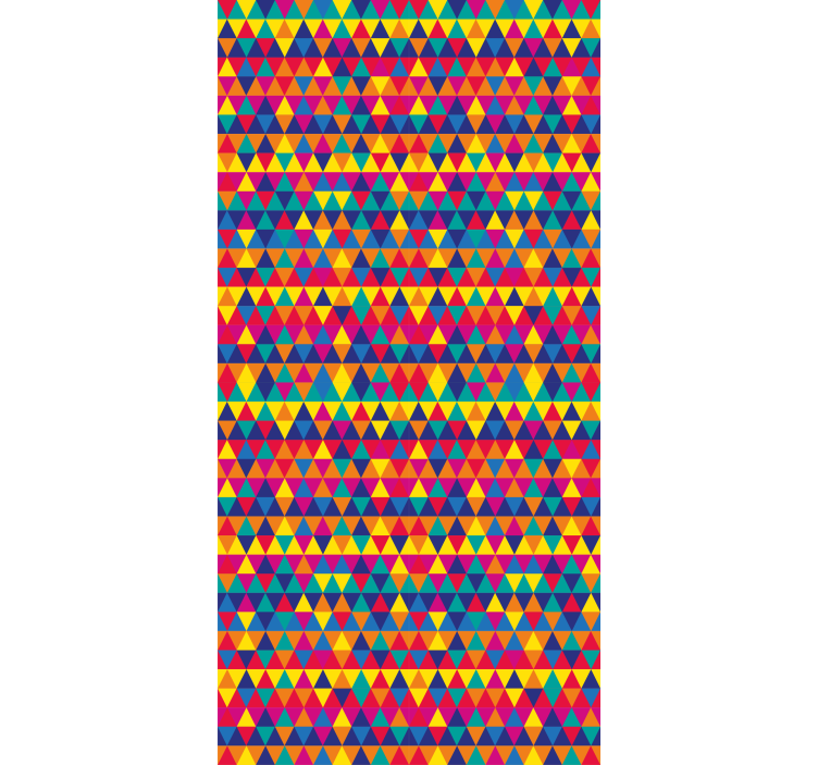 Wallpaper geometric colorful triangles pattern - TenStickers