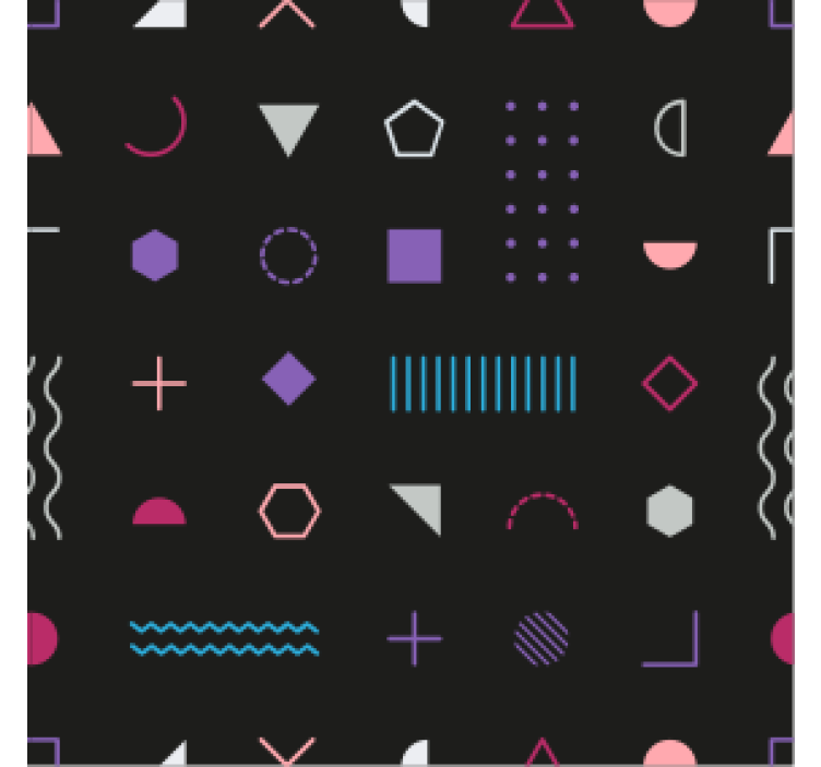 Wallpaper geometric playful shapes showcase - TenStickers