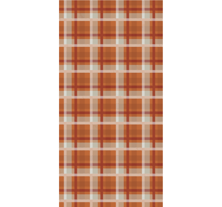 Master bedroom wallpaper autumn checkered pattern - TenStickers