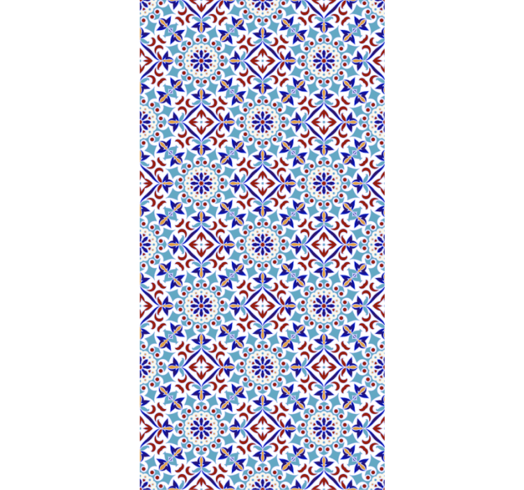 Tile effect wallpaper with ceramic design - TenStickers