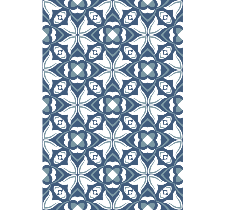 Tile effect wallpaper with elegant botanical designs - TenStickers