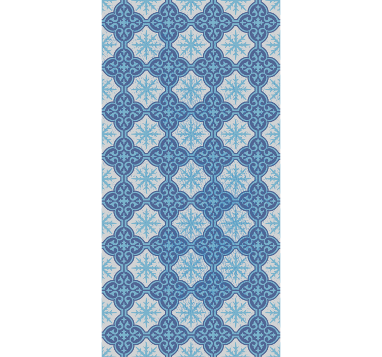 Tile effect wallpaper snowflake emblem - TenStickers