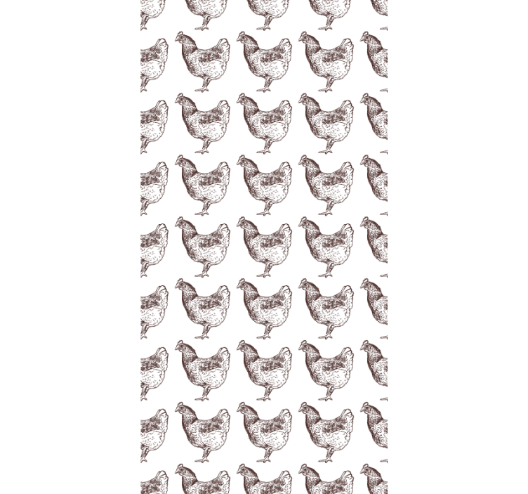 Wallpaper childrens room with original chicken design - TenStickers
