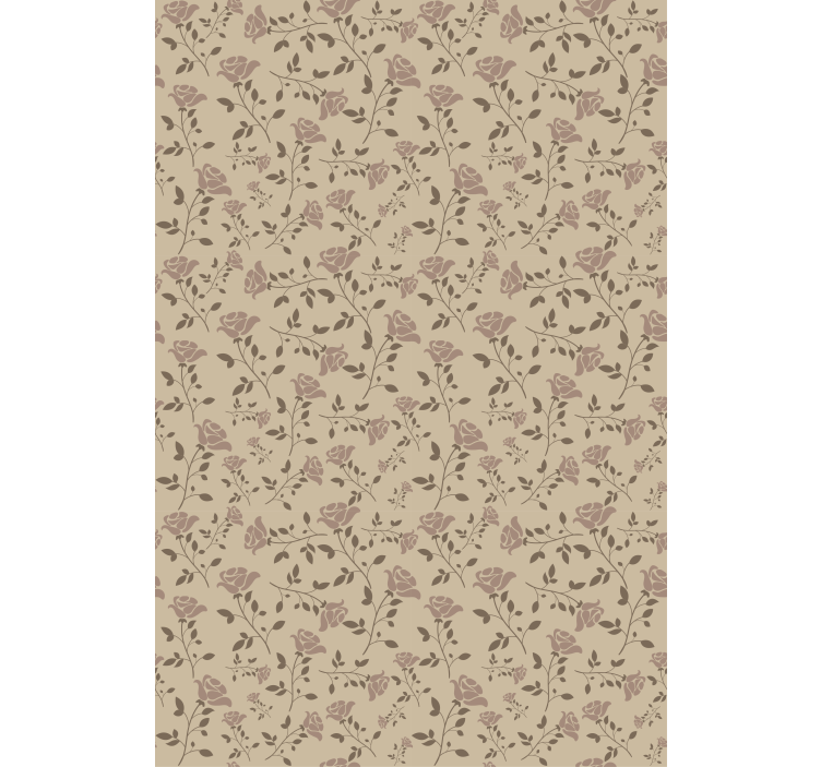 Hallway wallpaper with delicate botanical design - TenStickers