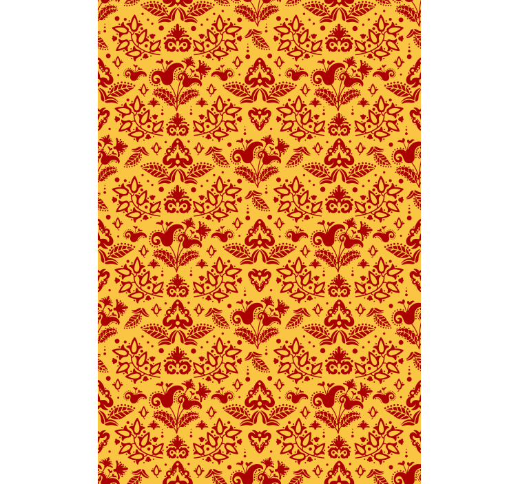Hallway wallpaper botanical motif design - TenStickers
